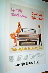 1967 Chevy II NOVA SS dealer-mag car ad-"Up w good looks. Down w high prices" - Picture 1 of 1