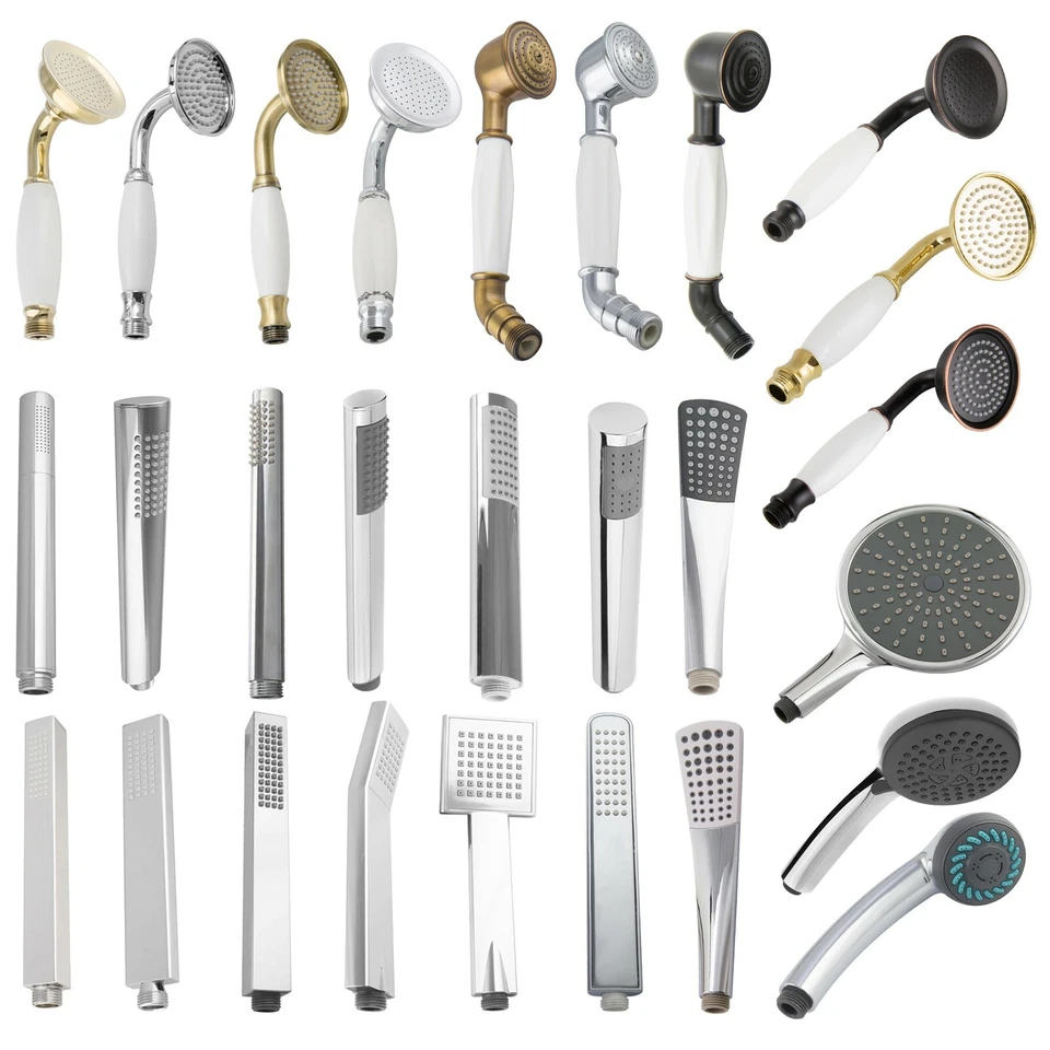 Handbrause Duschkopf Stabbrause rund eckig oval retro Brausekopf PaulGurkes - Bild 1 von 1