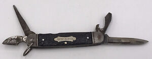 Vintage Colonial Forest Master Camping Camp Folding Pocket Knife USA 4 Blade