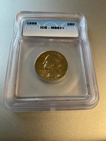 1959 P MS 67 PLUS ICG WASHINGTON SILVER QUARTER LISTS $8500 Cover