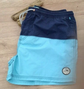 PANTALONCINO DA BAGNO UOMO Distressed XL blu (nuovo £13) vacanza crociera spiaggia campeggio - Foto 1 di 1