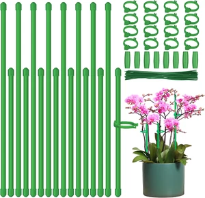 16 Pcs Plant Stakes, 17 Inch & 11.3 Inch Plant Support Sticks, Adjustable Length - Picture 1 of 7