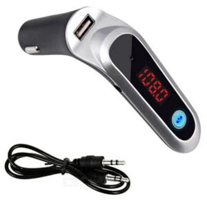 Portable Car Bluetooth FM Transmitter Radio Handsfree MP3 Player/USB Charger M - Picture 1 of 16