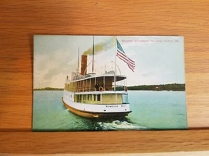 VTG UNUSED POSTCARD.STEAMER MONHEGAN NO EAST HARBOR ME. - Picture 1 of 2