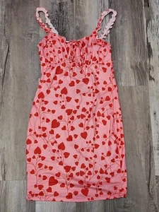 Shein Lingerie Small Pink Hearts Valentines Day Teddy Dress - Picture 1 of 6