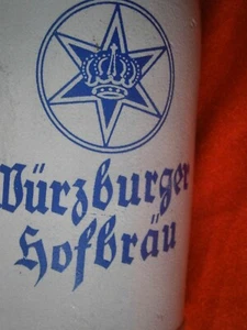 1 Lt. Masskrug Brauerei Würzburger Hofbräu Bier Krug Würzburg - Bild 1 von 8