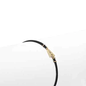 Bracelet Initial On Cord - Black