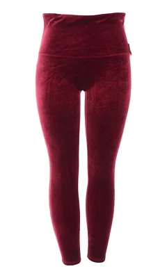 Leggings Spanx L117249 Mujer Terciopelo Borgoña Rico Talla S Foto 1 de 4
