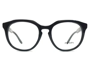 Prada Journal Eyeglasses Frames VPR13S-F 1AB-1O1 Polished Asian Fit 50-18-140 - Picture 1 of 12