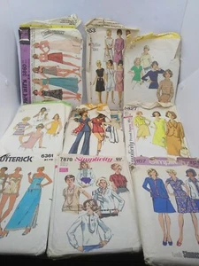 Lotto 12 modelli da cucire vintage Simplicity McCalls ecc aperti vedi descrizione - Foto 1 di 12