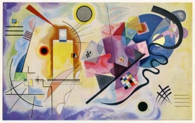  Amarillo Rojo Azul - Impresión de Arte Moderno Abstracto Kandinsky 1958 Placa de Libro  Foto 1 de 4