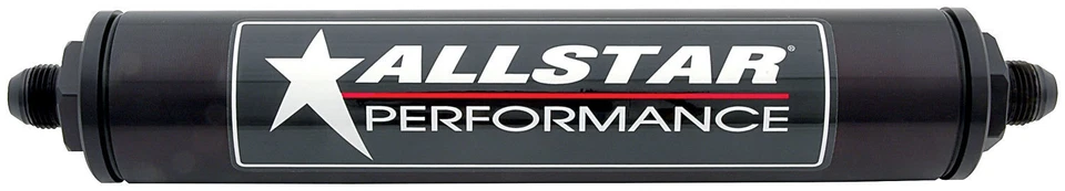 Allstar Fuel Filter In-Line 10Micron Paper 10 AN Male Black 40217 - Image 1 of 1