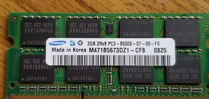 Samsung 4GB (2x2GB) 2rx8 PC3-8500S 07-00-F0 Laptop RAM Memory - Picture 1 of 3