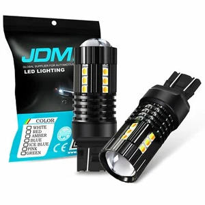 JDM ASTAR 2x 7443 7444NA 3030 White Amber 1600LM LED Switchback Turn Signal Bulb - Picture 1 of 9