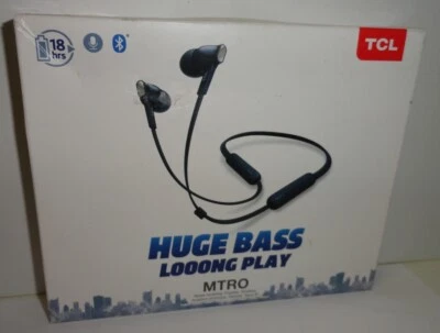 TCL Wirelessin-ear neckband headphones with mic Huge Bass Looong Play MTRO -Blue