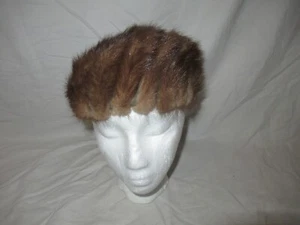Gorgeous! Vintage 1950s Brown Mink El-Don Womens Hat One Size New York  - Picture 1 of 6