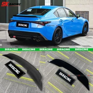 Gloss Black/Carbon Fiber Rear Spoiler Wing For Lexus 2021-2024 IS300 IS350 IS500 - Picture 1 of 24