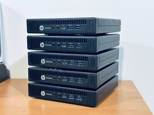Lot 5 HP EliteDesk 800 G2 Mini i5-6500T @ 3.20GHz 8GB No SSD w AC Adapter/WiFi - Photo 1/4