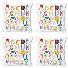 Alphabet Pillow cushion set of 4 Funny Letters