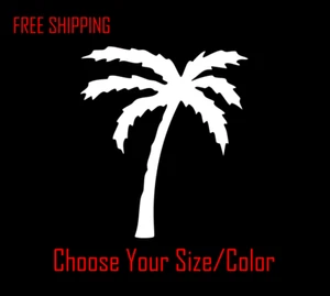 Palm Tree Vinyl Decal Sticker Beach Sand Coast Car Truck - Picture 1 of 3