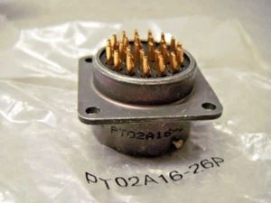 Amphenol PT02A16-26P Circular 26 Position Connector Gold Male Pins - Picture 1 of 5