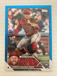 2023 Topps Series 2 MLB Diamondbacks #639 Christian Walker Blue Foil 015/999 - Picture 1 of 2