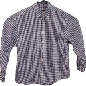 Camisa de ballena Vineyard Vines para hombre camisa con botones pequeña azul manga larga a cuadros - Imagen 1 de 7