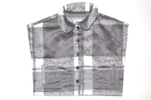 Old Navy Baby Mädchen Poncho Kragen Knopfleiste kariert grau Kleinkind Gr. 18M bis 24M - Bild 1 von 4