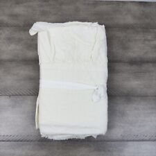Pottery Barn Belgian Flax Linen Fringe Ruffle Standard Pillow Shams Set/2 Ivory