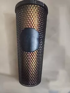 Starbucks CU Colorado University Studded Tumbler Iridescent Black & Gold 2022 - Picture 1 of 3