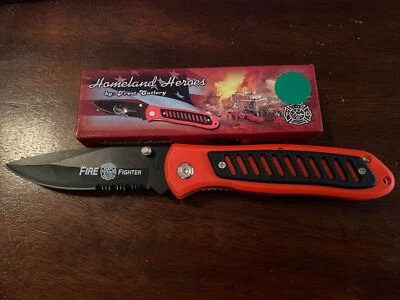 Cuchillo táctico de bombero Homeland Heroes cubiertos de escarcha 16-654FF/LE. Nuevo Pick 1 Foto 1 de 4