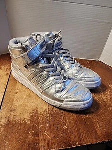 Adidas Forum 25th Anniversary 160444 Sneaker Men 12 SILVER High Top 2008 - Picture 1 of 13