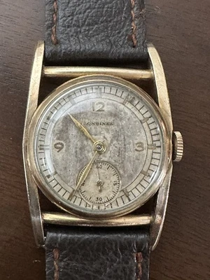 Reloj Longines 17J cal L10 inusual bisel vintage años 40 relleno de oro 10K  Foto 1 de 4