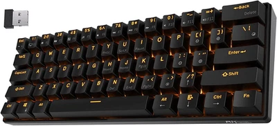 RK61 Wireless 60% Triple Mode BT5.0/2.4G/USB-C Mechanical Keyboard, 61 Keys Wire - Image 1 of 4