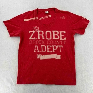 Zanerobe Herren Shirt Gr. L Rot Kurzarm Rundhals Streetwear Grafik Tee - Bild 1 von 8