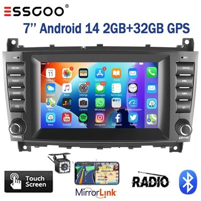 Für Mercedes Benz C CLC W209 W203 Autoradio KAM+ Android 14 32G Carplay WIFI GPS - Bild 1 von 4