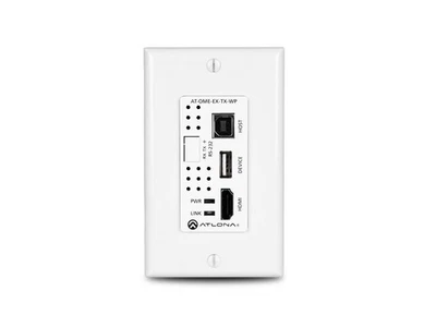 Extensor de placa de pared Atlona AT-OME-EX-TX-WP 4k/60 HDMI/USB HDBaseT (Tx) con PoE Foto 1 de 4