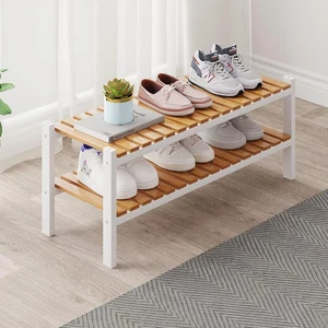 Bamboo Shoe Rack Organizer for Closet and Entryway-Space-Saving Narrow Shoe S... - Picture 1 of 7