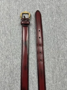 Christian Dior Belt Men’s 36 Burgundy Split Leather Spain Buckle Adjustable - Picture 1 of 10
