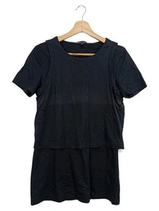 COS T-Shirt Donna Nera Cotone Minimalista (IT 38, EU 34) - Foto 1 di 4