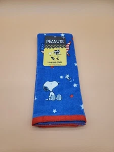 Peanuts New 2025 Snoopy & Woodstock Patriotic Hand Towel 1 Pack 15in x 25in - Picture 1 of 12