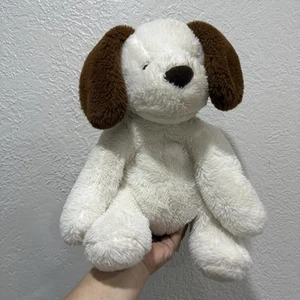 Animal Adventure cremeweißer WELPE HUND 13 Zoll Plüsch braune Ohren Schwanz 2019 Stofftier - Bild 1 von 4