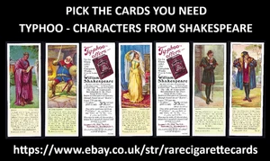 TYPHOO - CHARACTERS FROM SHAKESPEARE - PICK THE CARDS YOU NEED - Picture 1 of 51