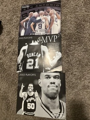 Express News - Carteles de los San Antonio Spurs - 2003 - Lote de 3 13”x11” Foto 1 de 4