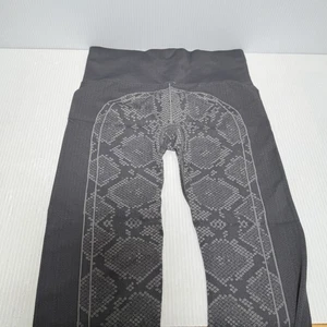 Leggings Ebb To Street Lululemon pelle di serpente senza cuciture pantaloni yoga ardesia scura - Foto 1 di 9