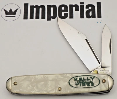 Faca antiga Imperial EUA Equal End Jack gelo rachado com publicidade - Não usada - Imagem 1 de 4