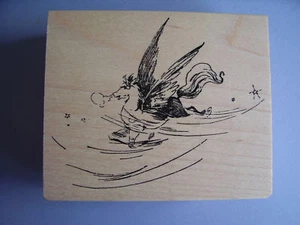 100 PROOF PRESS RUBBER STAMPS FLYING HORSE STAMP - Picture 1 of 1