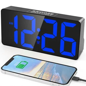 Alarm Clock for Bedroom 7 In Large Display Digital Clock with Dual Alarms&US - Picture 1 of 7