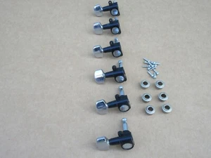 Vintage Schaller M6 Tuners Black & Chrome Made in Germany With Bushings Screws - Picture 1 of 5
