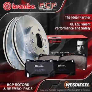 Rear BCP Disc Brake Rotors + Brembo Brake Pads for Nissan 280 ZX S130 2.8L - Picture 1 of 2